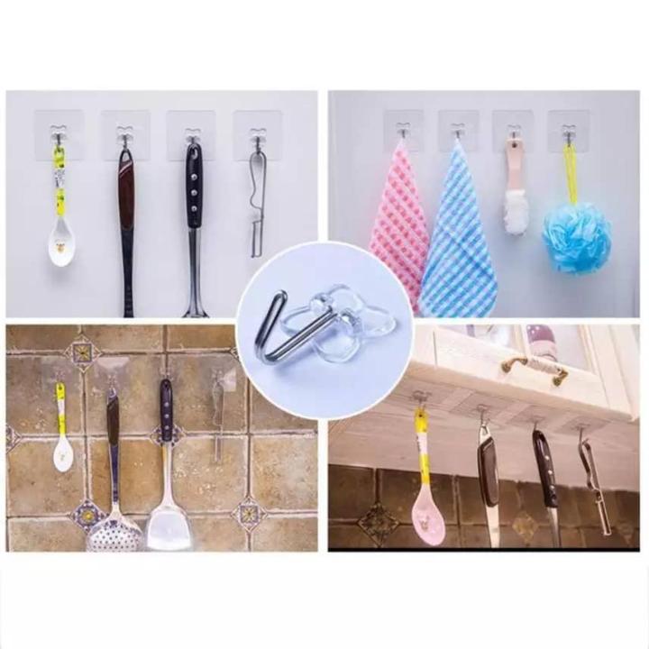 Adhesive%20Strong%20Wall%20Hooks%20For%20Bathroom%20And%20Kitchen,%20Waterproof%20And%20oilproof%20Nail%20Clear%20Hook%20,Heavy%20Duty%20Sticky%20&%20Ceiling%20Wall%20Hook%20For%20Clothes%20Transparent%20Sticker%20-%20Image%206