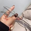 Japanese Harajuku Style Vintage Elegant Gold Wire Narrow Glasses Premium Feel Light Luxury Anti Blue Light Radiation Thin Frame. 