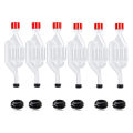 Brew Airlock Kit Plastic Wine Airlock 6 Airlocks and 12 Sealing Rings for Fermenting, Brewing, Beer, Wine, Sauerkraut. 