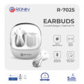 Ronin R-7025 TWS Earbuds, 13MM Driver & Bluetooth 5.3, Dual Tone (Black/Pink/White) Sleek Design, High Bass, Voice Assistant & 5-Hour Battery Life, up to 5 Hours Playtime, Clear Sound & Hands-Free Calls. 