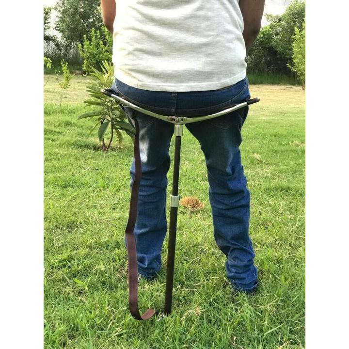 LEATHER%20SHOOTING%20WALKING%20STICK%20RACING%20FOLDING%20SEAT%20SHOWS%20CHAIR%20STOOL%20-%20Image%202