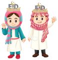 Eid Mubarak Boy and Girl Eidi Tuck Cards Pack of 6 Cards. 