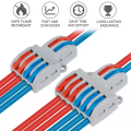 SPL-42/62 Mini Quick Universal Splitter Electric Cable connectors for Led Lighting Push-in Wire Terminal Block. 