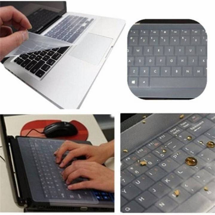 15.6-Inch Waterproof Laptop Keyboard Protective Film Dust proof Silicone Keyboard Film Cover For Laptop