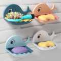 Whale Shape Soap Box Bathroom Drain Soap Holder Rack Self-Adhesive Wall Mounted Soap Tray Plate Bathroom Supplies Bathroom Gadge. 