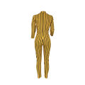 2021 Women's Striped Printed Jumpsuit Fashion fashion Long Sleeve Deep V-neck Bodysuit Nightclub Outfit. 