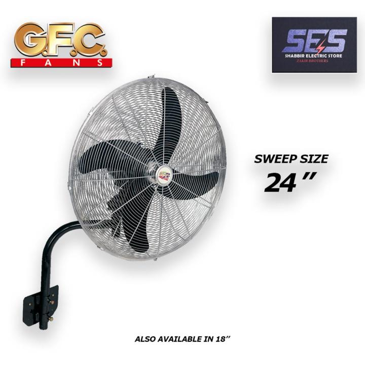 GFC fan Mega Wall Mounted / Bracket Fan - 24 inches- Copper Winding For Masjid hall room hotel restaurant full size GFC fans