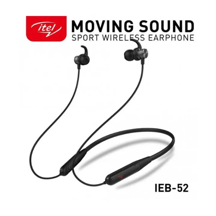 Best Quality itel Moving Sound Wireless Stylish Bluetooth Neckband IEB 52 Handfree Daraz.pk