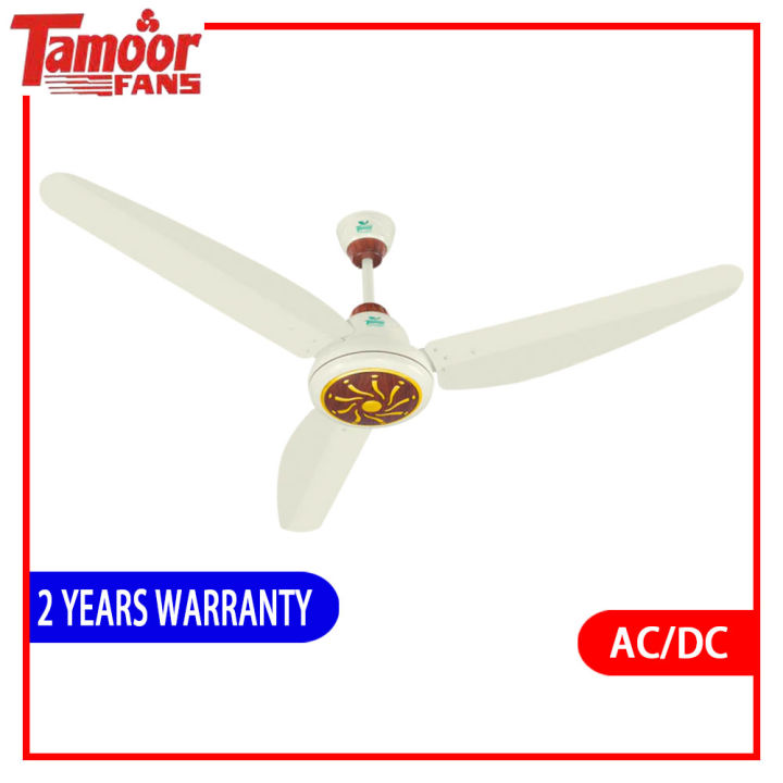 Tamoor Ceiling Fan AC/DC Solar Fan - Pearl Model - Energy Saver With ...