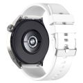 For Huawei Watch GT3 46mm 22mm Protruding Head Silicone Strap Silver Buckle. 