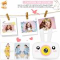 DAN TECHNOLOGY 1080P Kids Digital Camera | 12MP HD Children Camera , Neck Strap & Rabbit Silicone Case | Kids Video Camera with 5 Modes & 28 Cartoon Frames. 