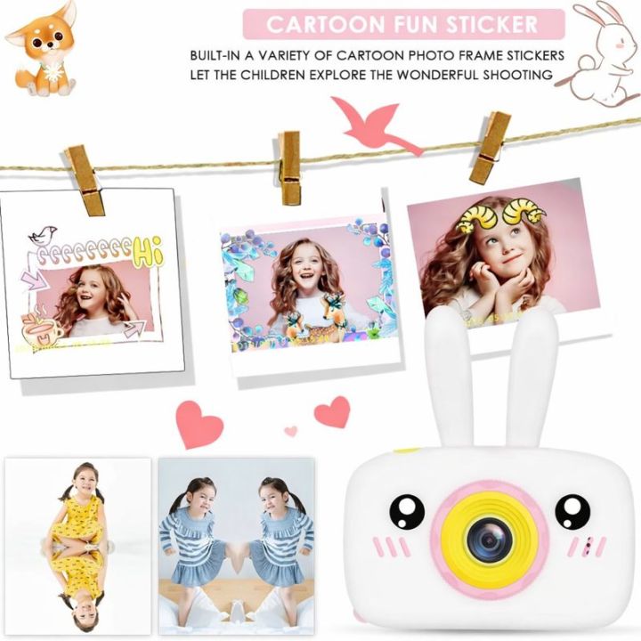DAN%20TECHNOLOGY%201080P%20Kids%20Digital%20Camera%20%7C%2012MP%20HD%20Children%20Camera%20,%20Neck%20Strap%20&%20Rabbit%20Silicone%20Case%20%7C%20Kids%20Video%20Camera%20with%205%20Modes%20&%2028%20Cartoon%20Frames%20-%20Image%203