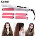 KEMEI 3 IN 1 PROFESSIONAL HAIR CURLER FOR GIRLS , CURLER, ROLLER , STRAIGHTER MULTI FUNCTIONAL. 