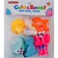 GP Chu Chu Rubber Sound Toys 6 Pc Set For Kids[RANDOM COLOUR+RANDOM DESIGNS]. 