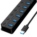 7-port Expander Usb Hub With Independent Switch Plug Play. 