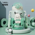 690ml Sanrio Large Capacity Water Bottle Cinnamoroll Kuromi My Melody Portable Straw Water Cup for Outdoor Sports Fitness. 