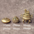 Brass Pocket Lotus Jiuding Incense Burner Hollow Incense Mini Incense Burner SEVICH. 