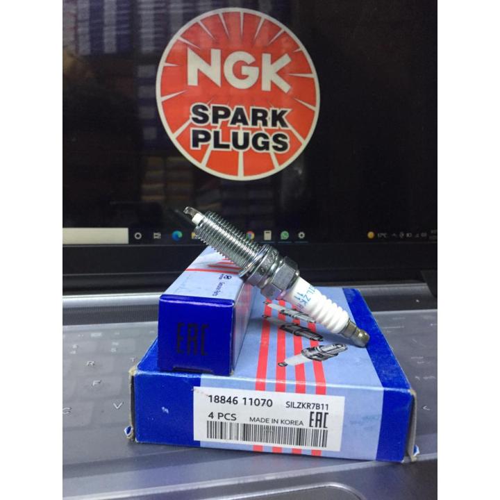 Hyundai / Kia Geniune spark plug iridium SILZKR7B11 (MADE IN KOREA) for kia sportage, hyundai tucson, kia picaanto (4 pcs)