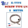 K TYPE/STUD TYPE THERMOCOUPLE TEMPERATURE SENSOR WITH 2METER WIRE CABLE FOR INDUSTRIAL TEMPERATURE CONTROLLER (Choose from probe sizes). 