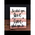 Quote hand made wall painting canvas |  with stripes 12*10 inches. 
