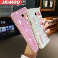 JIUMOO For Samsung Galaxy J4 Plus 2018 J4 Prime Case Cartoon Cute Lotso Bear Side New Design Phone Case Square Edge Pattern Silicone Softcase Luxury Plating Casing Full Cover Camera Shockproof Protection Cases. 