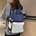 Xiulong New Korean Style Schoolbag Female College Student Male and Female Couple Student Backpack Leisure Harajuku Style Contrast Color Backpack. 
