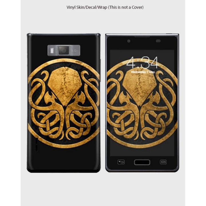 LG Optimus L7 P700 Phone Skin Front Back And Sides Golden Stamp Style-1wall1164