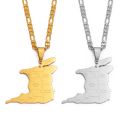 Anniyo Big Trinidad Tobago Map City Name Pendant Necklace For Women Men Gold Color Trendy Ethnic Jewelry S 119421. 