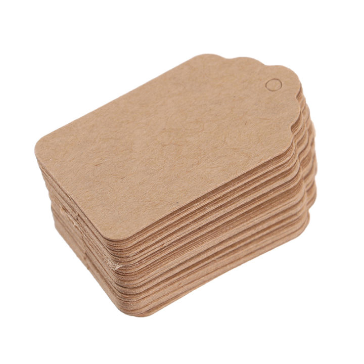 100pcs/set White Black Brown Blank Tags Hang Tags Labels Xmas Gift Tag