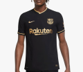 FC Barcelona 2020 2021 Black Gold Barca Shirt Retro Barca Messi Jersey. 