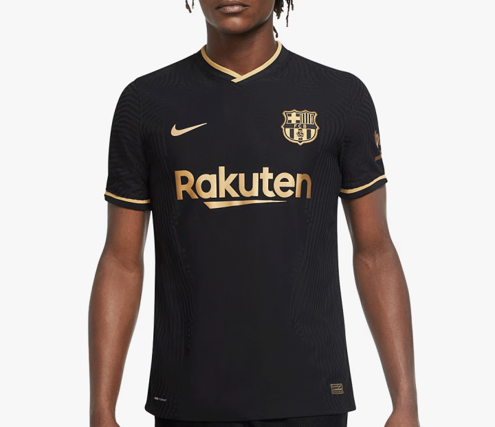 FC Barcelona 2020 2021 Black Gold Barca Shirt Retro Barca Messi Jersey