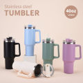 40 oz Stainless Steel Insulated Tumbler 1200Ml with Lid & Straw – Tumbler Cup - Double Wall Thermal Travel Tumbler Mug for Hot & Cold Drinks – Reusable, Leakproof, Sweatproof Coffee Cup – Stanley Style Big Water Bottle. 