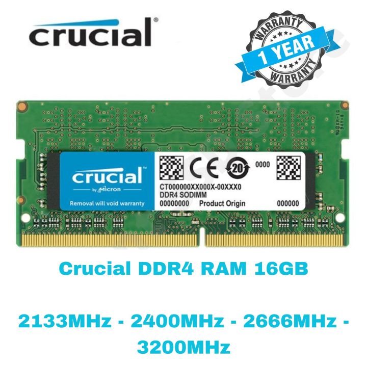 Crucial DDR4 RAM For Laptop 8GB 16GB 32GB SODIMM RAM