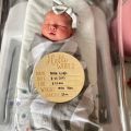 Wooden Baby Announcement Sign New 15 cm Hello World Newborn Welcome Sign Birth Baby Name Plaques. 