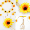 4Pcs Flower Hippie Headband Floral Crown Summer Sunflower Hair Accessories for 70 S Bohemian Costumes Style. 