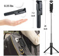 4 IN 1 Selfie Stick With LED Light R1S Bluetooth Remote Desktop Stand Portable Stretchable Holder Anti-Shake Stabilizer Mobile Holder Handle Retractable Portable Multi-functional Cellphone Grip Holder Tripod Stand for Mobile Phone Self-Timer Artifact Rod. 