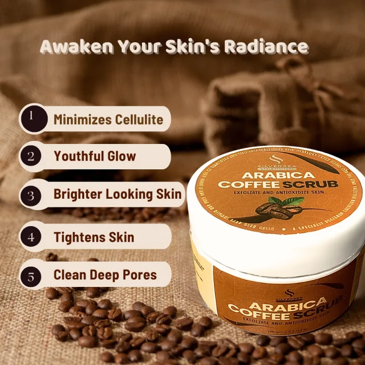 SilverSea%20Arabica%20Coffee%20Scrub%20for%20Face%20and%20Body%20-%20Natural%20Exfoliating%20Scrub%20with%20Organic%20Arabica%20Coffee%20Grounds,%20Moisturizing,%20Anti-Aging,%20Brightening,%20Deep%20Cleansing,%20Pore%20Minimizing,%20Skin%20Tightening,%20100%25%20Natural%20Ingredients,%20Suitable%20for%20All%20Skin%20Type%20-%20Image%202
