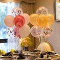 7 Tubes Balloons Holder Column Stand Balloon Stand Kit,Reusable Clear Balloon Holder(7 Balloon Sticks,7 Balloon Cups,1 Balloon Base) Makes Balloons Float Without Helium. for Table, Floor, Centerpiece with Base. 