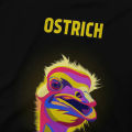 Men's ostrich T shirts bird pure cotton clothing novelty short sleeve crew neck tees graphic T-shirt. 