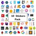 10/15/30 Pcs Cool Programming Language Stickers - Java, JS, PHP7, Python, Vuejs, C, Logo - for Laptop and Phone DIY - JangoMango Store. 