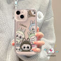Cute Pop Mart Labubu Case For Redmi 13C 12 9 10C 12C 10A 9A 10 A2 9 A1 9T Note 12 10s 11 13 9 11s 8 10 Pro Max Poco X5 X6 M3 Mi 11 12 Lite Cartoon Trendy Brand Doodle Couples Cover. 