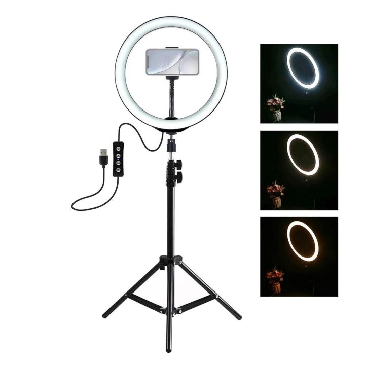 26 CM Professional LED Ring Light With 7 FT Tripod Stand & Mobile Holder 26 CM Professional LED Ring Light With 7 FT Tripod Stand & Mobile Holder No Ratings