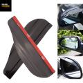 2 Pcs Smoked Black Mirror Rain Visor Smoke Guard, Rear View Side Mirror Rain Eyebrow, Rear View Mirror Visor Guard for Most Car. 