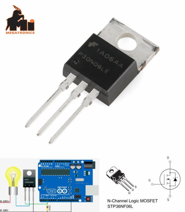 2pcs N-Channel MOSFET 60V 30A FQP30N06L