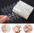 (Pack of 10) Nail Glue Stickers Double side, 24 double side transparent Flexible adhesive tape for women fake nails. 