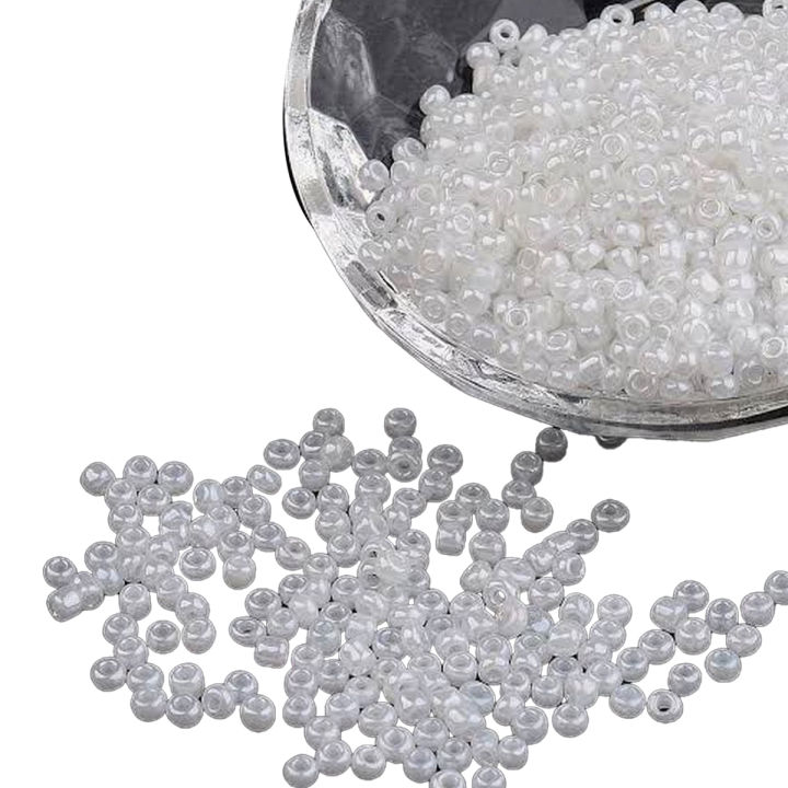 1000+Pcs 40g 3mm White Glass Seed Beads For Jewelry Making Embroidery DIY Bracelet Necklace Earrings Crafting etc