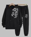 Lion Printed Fleece Winter Hoodie & Trouser Tracksuit for Men and Boys. 