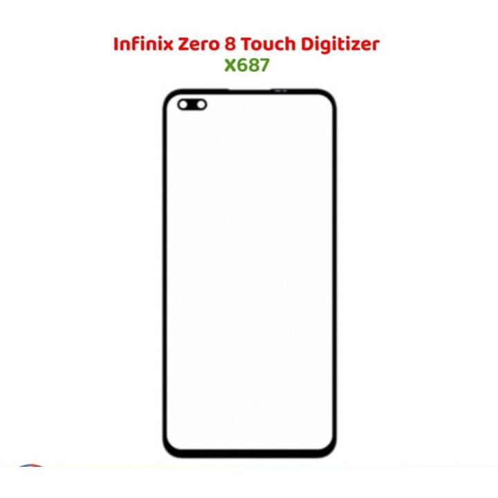 Infinix Zero 8 X687 OCA + Touch Glass Digitizer Replacement for Infinix Zero 8 X687 (Only Touch Glass Not Panel)