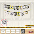 Convocation & Graduation Hanging Card Banner Collection, Congratulations, Party Decoration, Party Decor Supplies, Decorative Cards Bunting, Photo Booth Prop Birthday Background Wall Decorations College School, University Graduations : 92MYnt4n. 