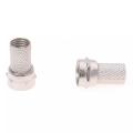 RG6 F Plug Connector Silver Waterproof Satellite Aerial Cable Screw Twist Coax Fit For RG6 coaxial cable. 